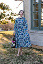 Model wearing the Nuggles® Rachel Dress in Storm Brush