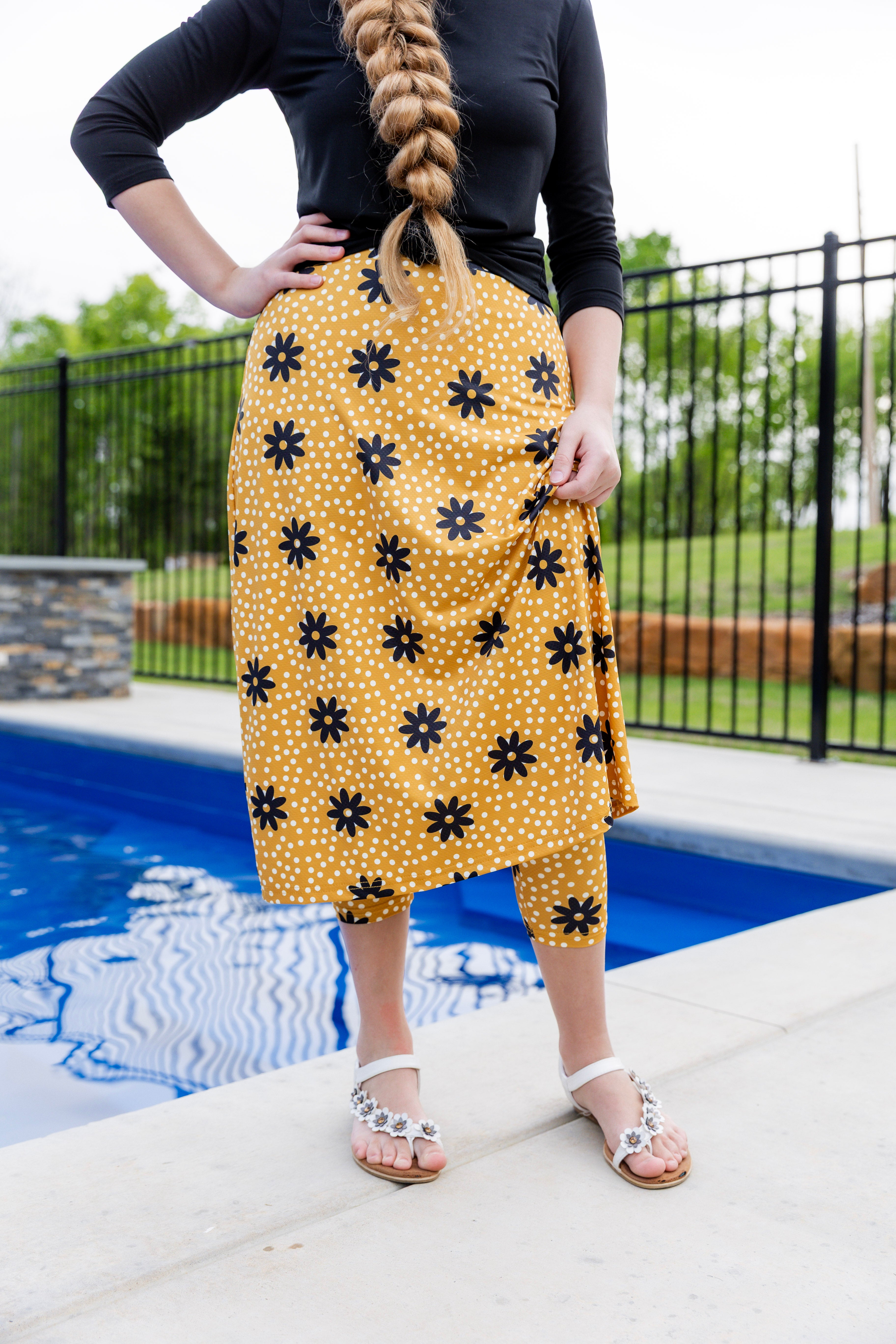 27" modest sports skirt solid colors