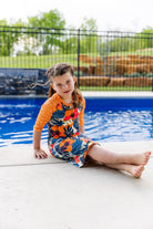 modest girls sport swim dress prints mommy and me 