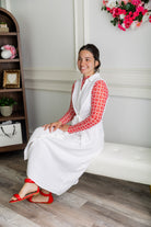 Model wearing Nuggles® Mesh Tee in Candy Apple Geo