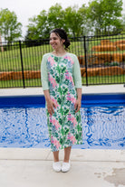 modest midi sport swim dress prints mommy and me 