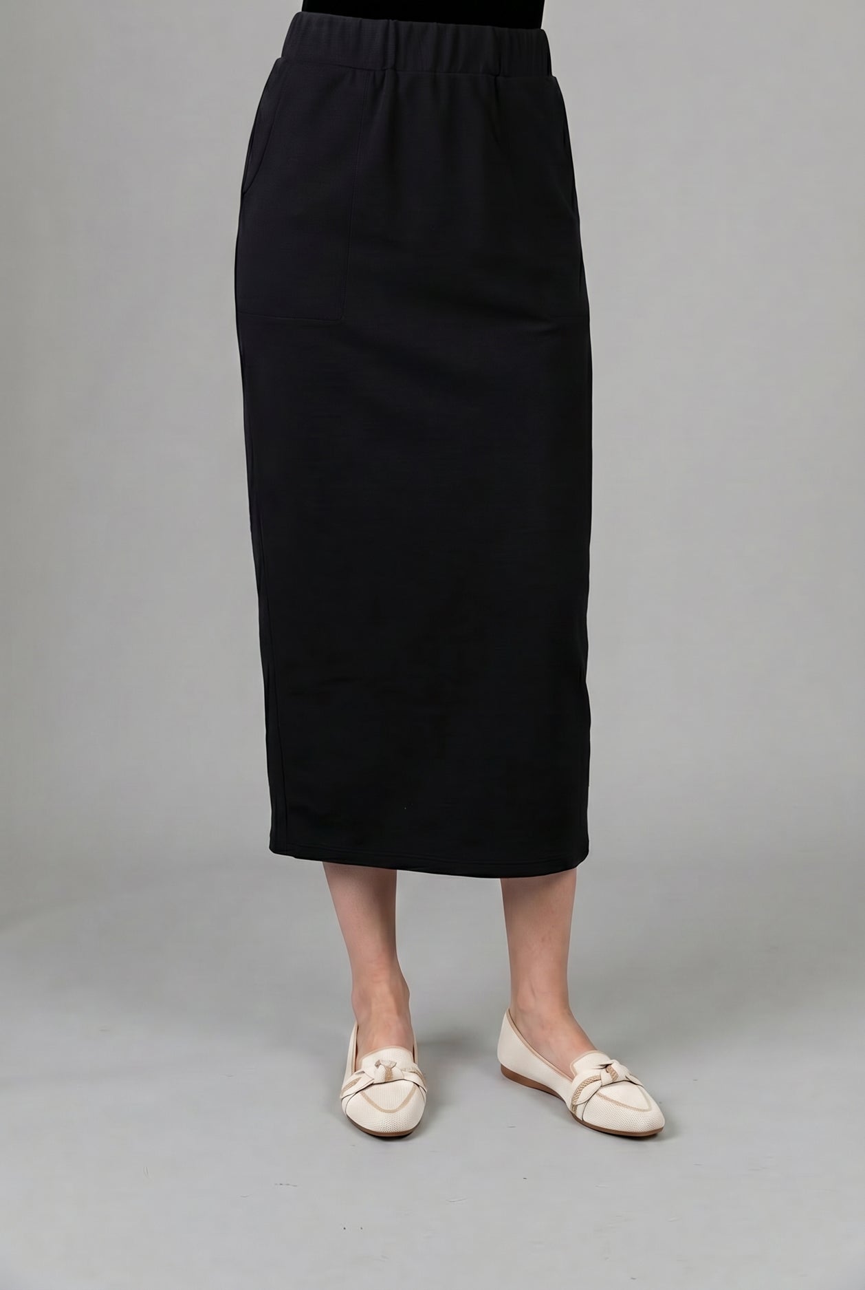 34" Pocket Classic Skirt in Black nuggles-clothing