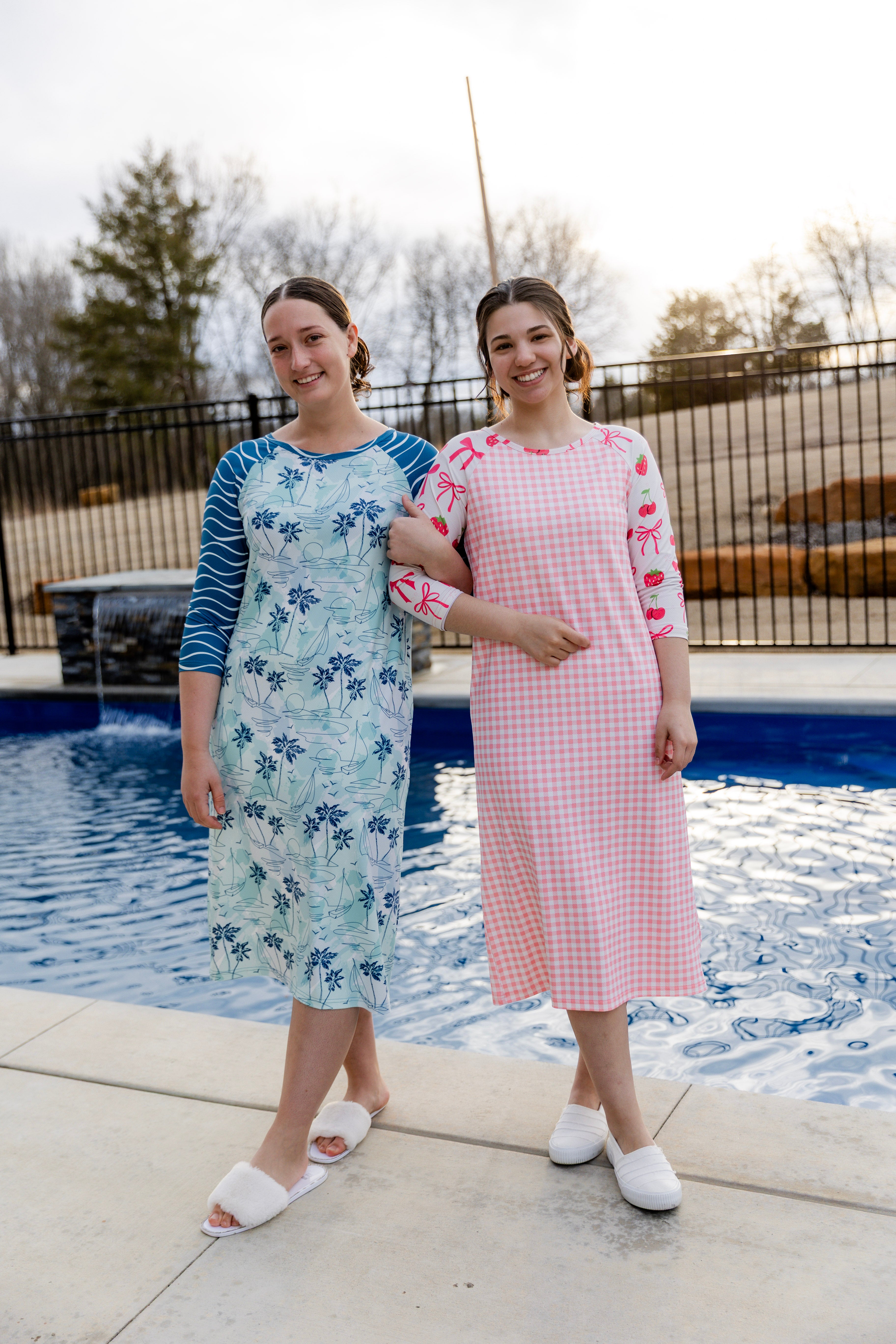 modest midi sport swim dress prints mommy and me 