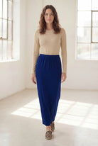 Model wearing Nuggles® 36" Classic Skirt in Dark Royal