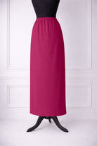 Stock photo of our Nuggles® 36-inch classic skirt elastic waistband and straight silhouette in Hot Pink