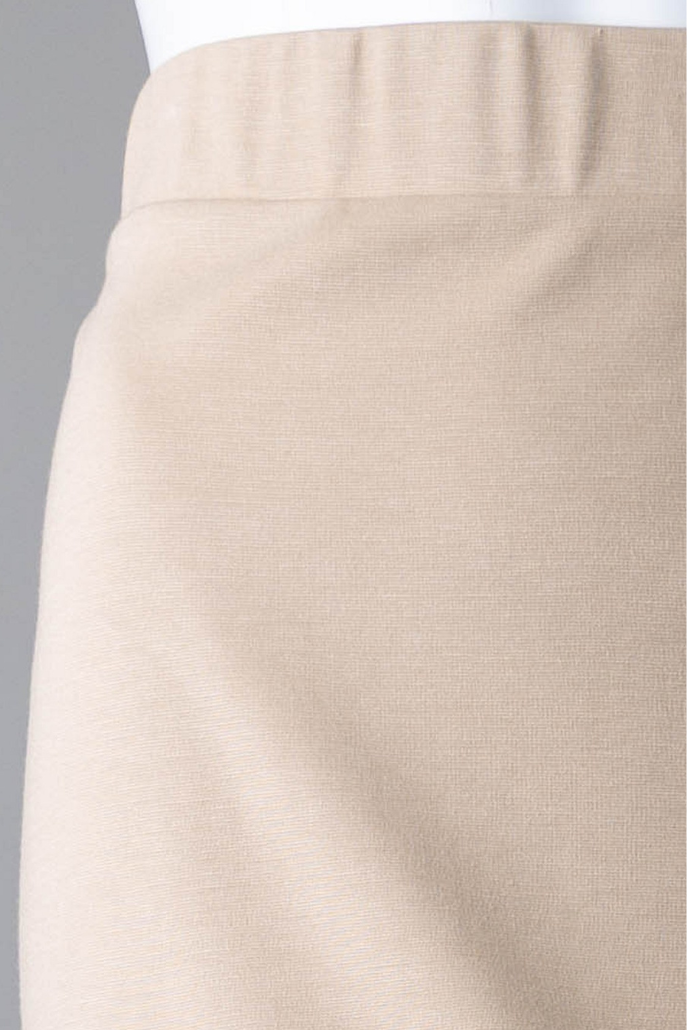 Model wearing Nuggles® Relaxed Midi Skirt in Khaki