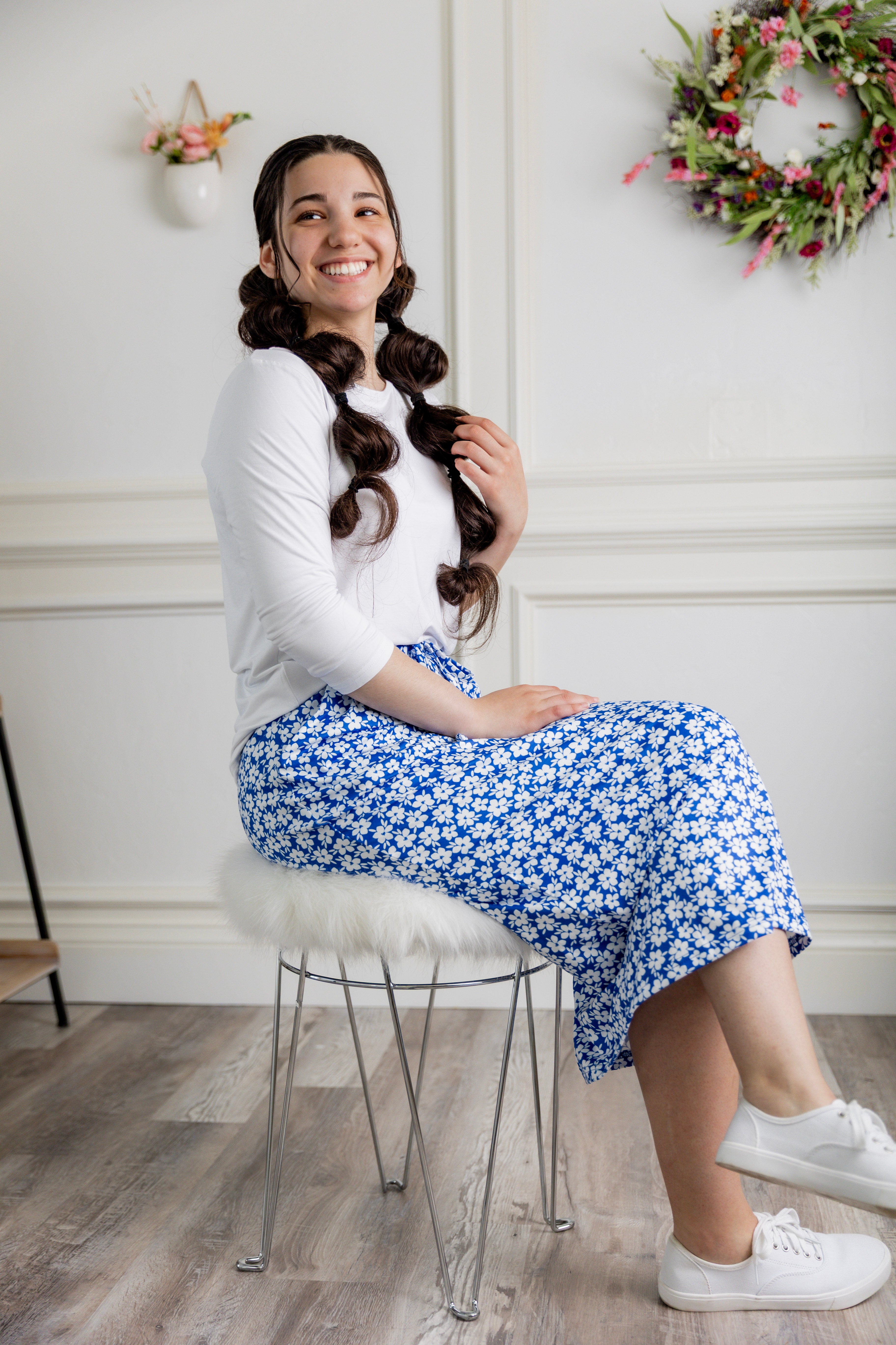 drawstring 31" t-skirt pretty prints