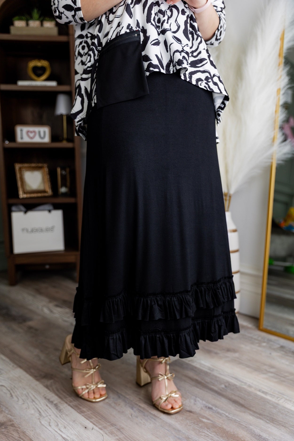 Callie Skirt in Black - Final Sale nuggles-clothing