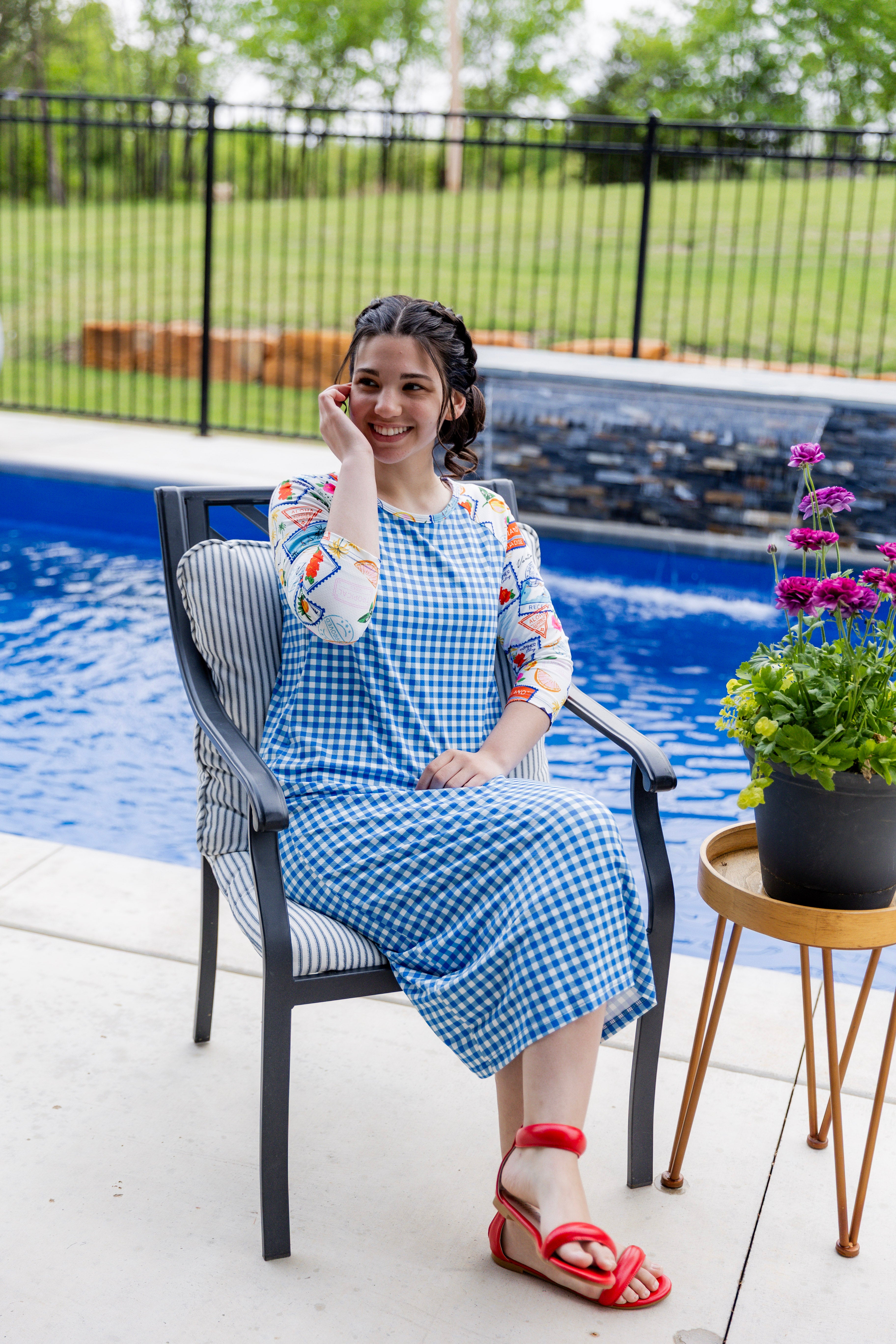 modest midi sport swim dress prints mommy and me 