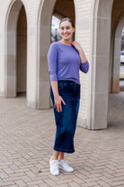 modest denim skirts in 34" length 