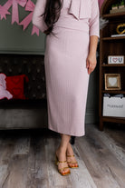 Model wearing Nuggles® 31' Eleanor Skirt in Pink