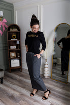 Our modest Nuggles® 34" Pocket Classic Skirt with front pockets”