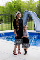 ruffle layering slip in girls and ladies in 27" solid with pretty prints