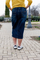 modest denim skirts in 31" length 