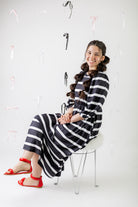 modest 3/4 sleeve midi dress pretty prints spring time