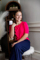 Model wearing our Nuggles® Half Sleeve tee