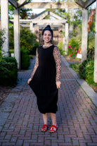 tank modest midi layering dress solid colors