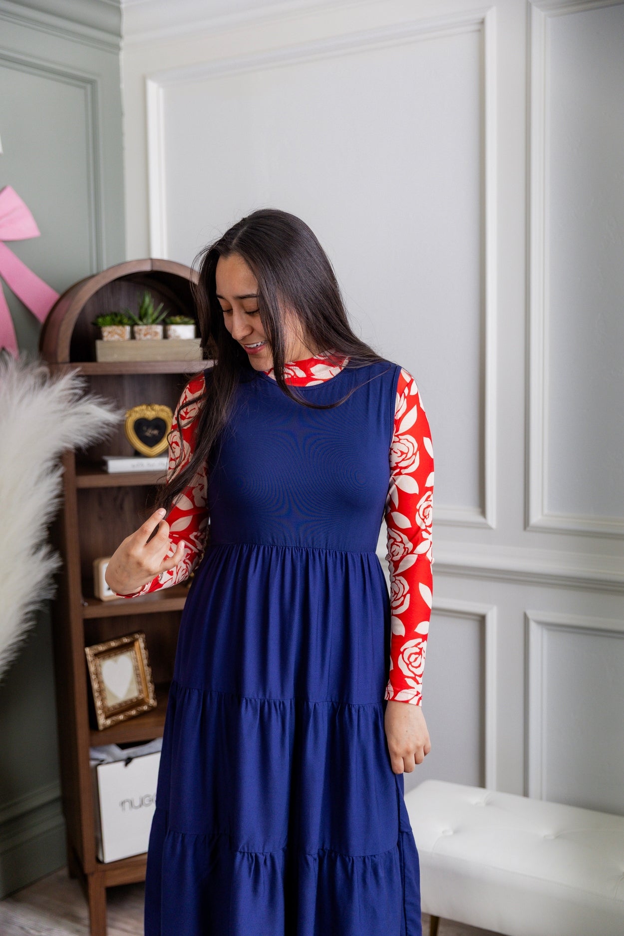 Mesh Tee in Rosie Rouge nuggles-clothing