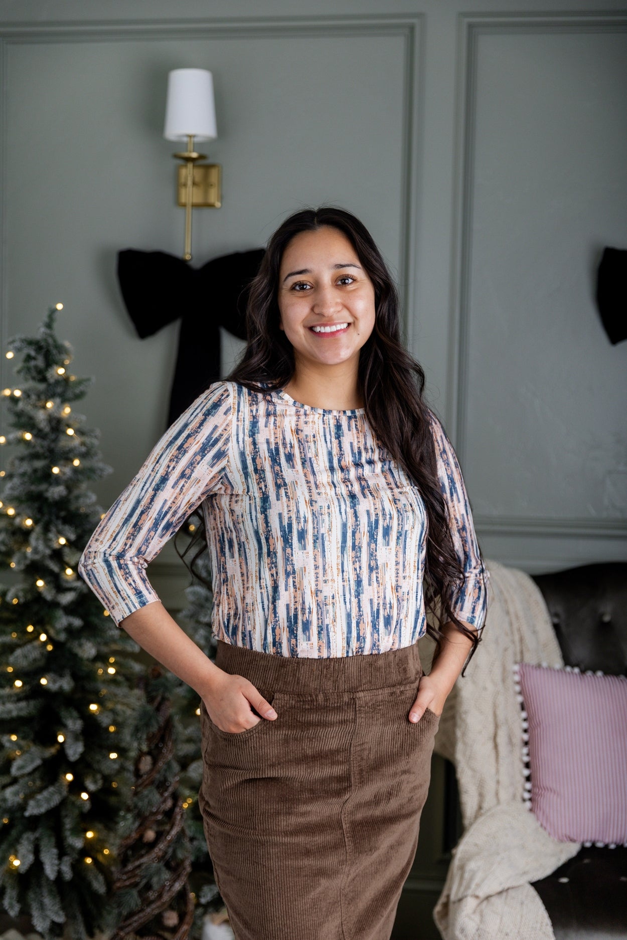 27" Corduroy Skirt in Brown - Final Sale nuggles-clothing