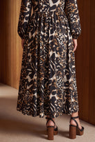 Model wearing Nuggles®  Addison Dress in Midnight Safari