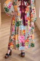 Model wearing Nuggles®  Addison Dress in Carousel