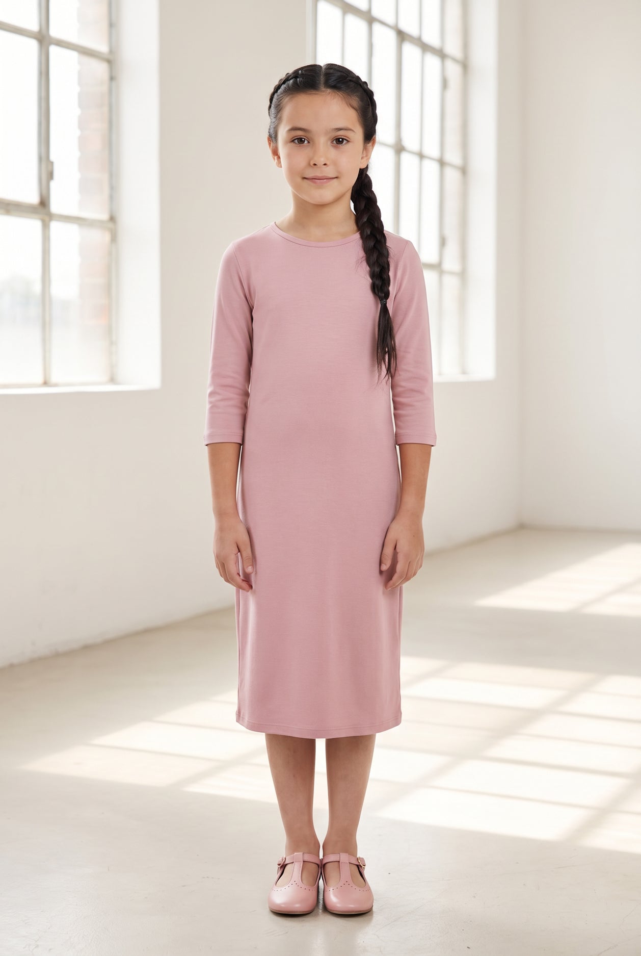 Nuggles Girls' Layering Dress – Baby Pink