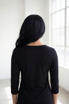 Essential 3/4 Tee in Black nuggles-clothing