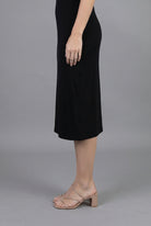 Nuggles Layering Camisole Dress in Black, everyday sleeveless cotton midi slip dress for layering