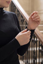Model wearing Nuggles®  Magnolia Top in Black
