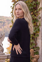 Model wearing Nuggles®  Misty Lounge Set in Black