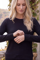 Model wearing Nuggles®  Misty Lounge Set in Black