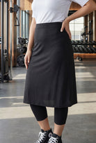 Model wearing Nuggles® 27" All-Sport Skirt in Black