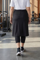Model wearing Nuggles® 27" All-Sport Skirt in Black