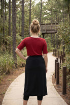 Model wearing Nuggles® 31" All-Sport Skirt in Black