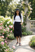 Model wearing Nuggles® Oriana Skirt in Black