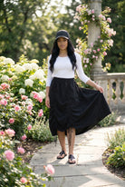 Model wearing Nuggles® Oriana Skirt in Black