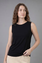 Model wearing Nuggles® Essential Tank in Black