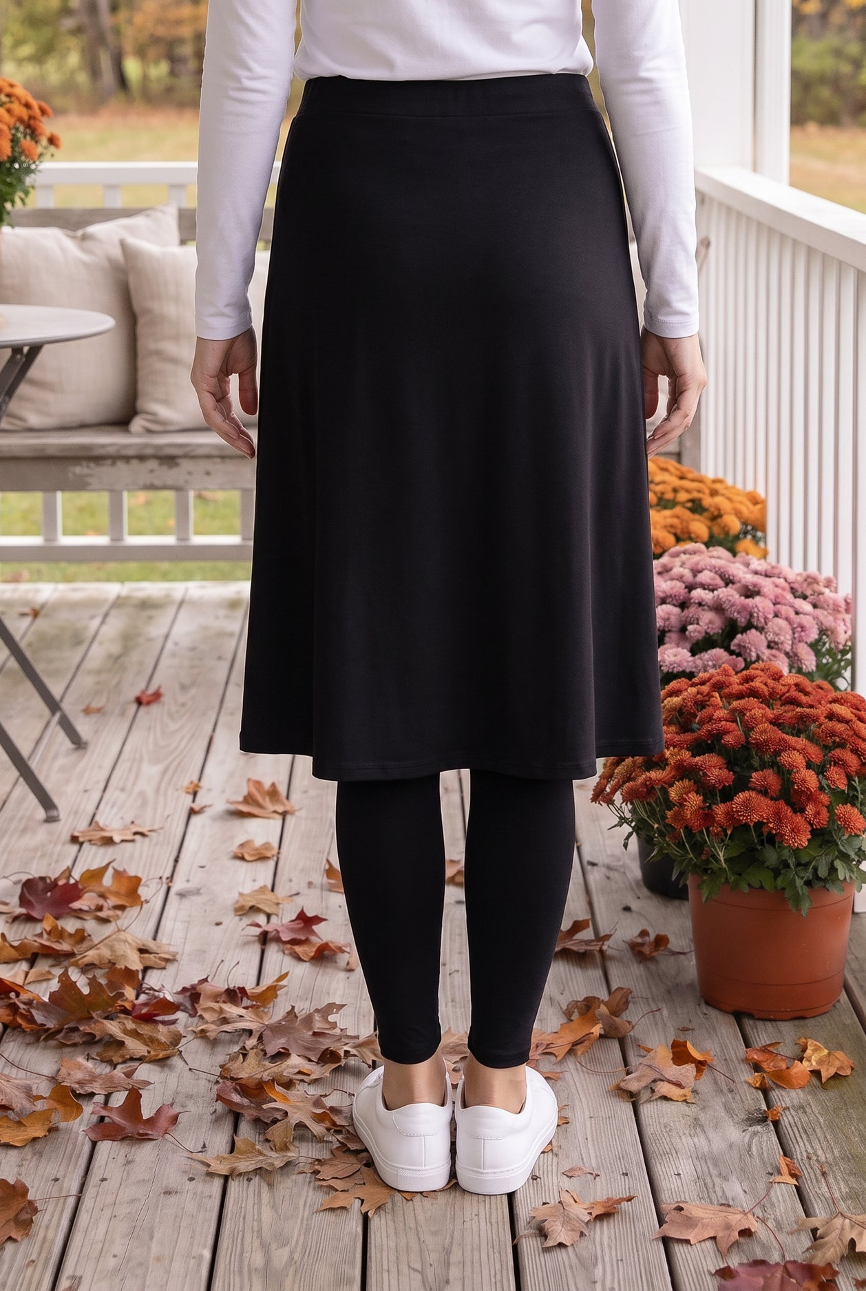 Model wearing Nuggles® Tilly Sport Skirt in Black