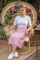 Modest 31" All-Sport Skirt in Blush Sport, styled (view 6)