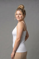 Model wearing Nuggles® Camisole in White
