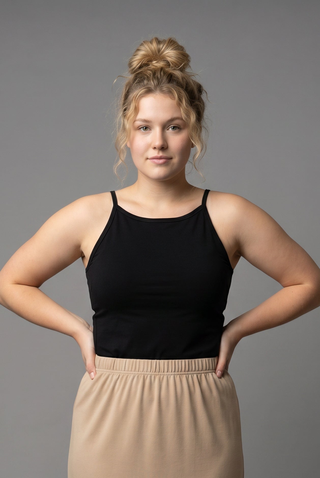 Model wearing Nuggles® Camisole in Black