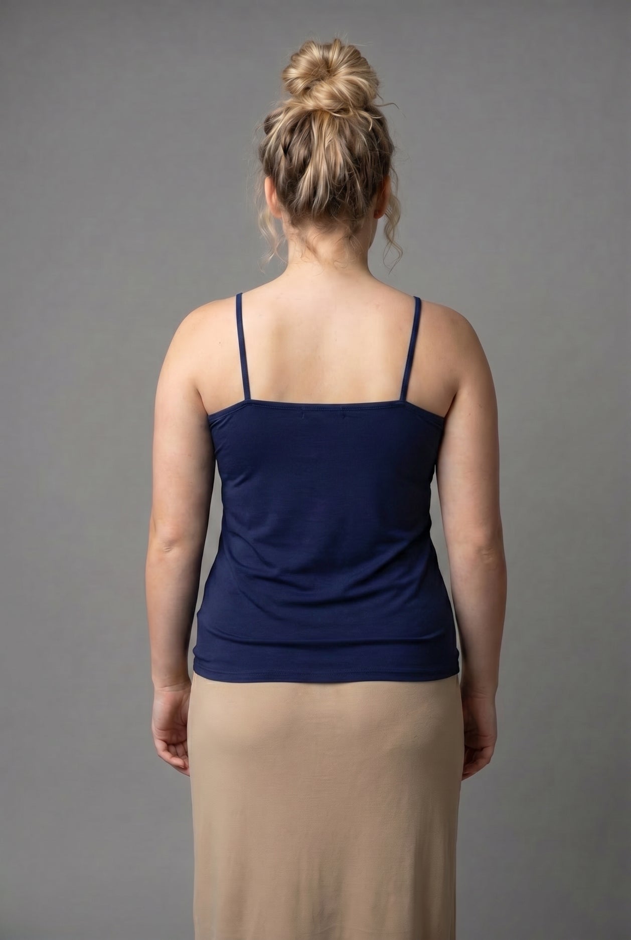 Model wearing Nuggles® Camisole in Navy
