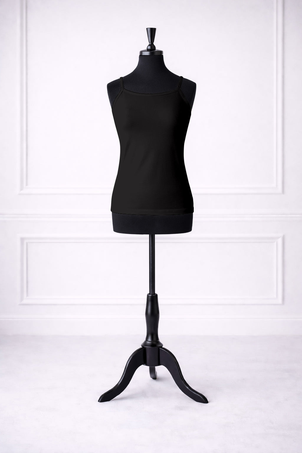 Front view of Nuggles® Essential Camisole in Black