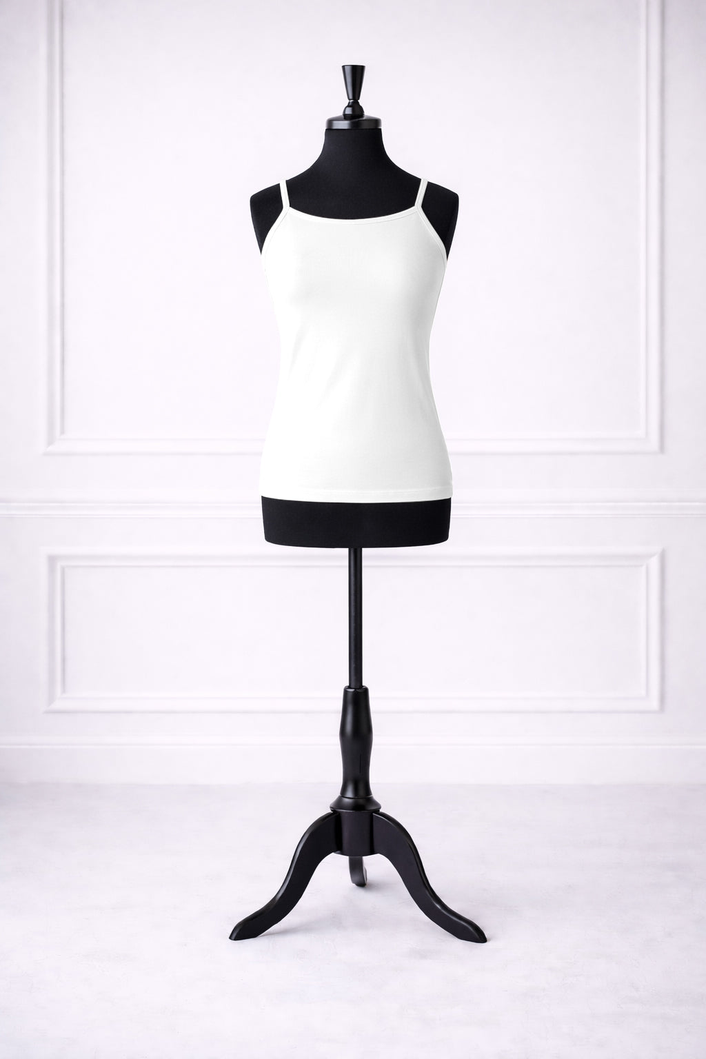Front view of Nuggles® Essential Camisole in White