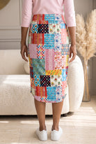 Model wearing Nuggles®  27" Drawstring Skirt in Candy Lane