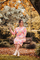 Model wearing Nuggles®  Iris Sweater Shirt in Candy Hearts