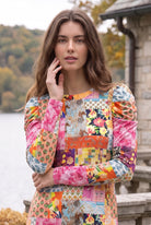 Model wearing Nuggles®  Kyliee Top in Carousel