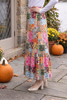 Model wearing Nuggles®  Sage Skirt in Carousel 
