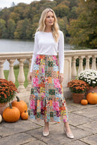 Model wearing Nuggles®  Sage Skirt in Carousel 