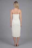 Cream Camisole Layering Dress by Nuggles, maternity-friendly sleeveless midi slip for modest coverage